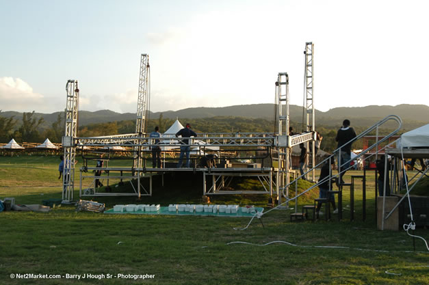 The Aqueduct Venue Under Construction - Monday, January 22th - 10th Anniversary - Air Jamaica Jazz & Blues Festival 2007 - The Art of Music - Tuesday, January 23 - Saturday, January 27, 2007, The Aqueduct on Rose Hall, Montego Bay, Jamaica - Negril Travel Guide, Negril Jamaica WI - http://www.negriltravelguide.com - info@negriltravelguide.com...!