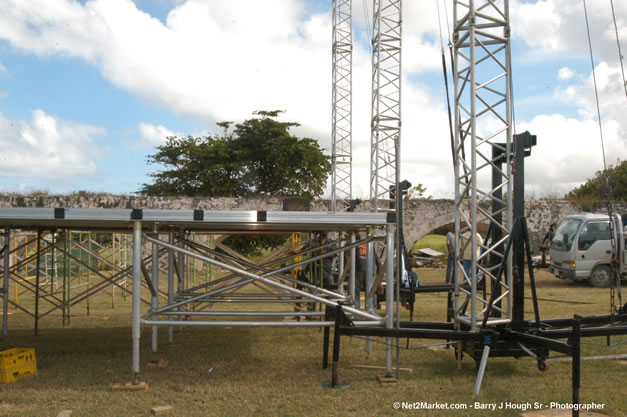 The Aqueduct Venue Under Construction - Thursday, January 18th - 10th Anniversary - Air Jamaica Jazz & Blues Festival 2007 - The Art of Music - Tuesday, January 23 - Saturday, January 27, 2007, The Aqueduct on Rose Hall, Montego Bay, Jamaica - Negril Travel Guide, Negril Jamaica WI - http://www.negriltravelguide.com - info@negriltravelguide.com...!
