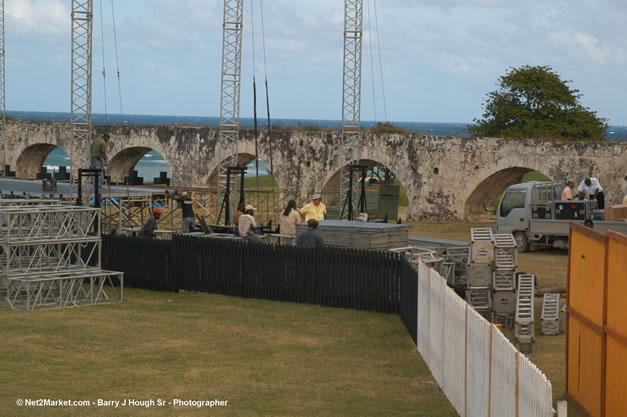 The Aqueduct Venue Under Construction - Thursday, January 18th - 10th Anniversary - Air Jamaica Jazz & Blues Festival 2007 - The Art of Music - Tuesday, January 23 - Saturday, January 27, 2007, The Aqueduct on Rose Hall, Montego Bay, Jamaica - Negril Travel Guide, Negril Jamaica WI - http://www.negriltravelguide.com - info@negriltravelguide.com...!