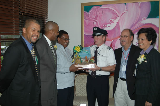 Inaugural Flight - American Airlines - Two New International Routes - Service Between Montego Bay, Jamaica & Dallas/Fort Worth, Texas - Gate 12 - Sangster International Airport, Montego Bay, St. James, Jamaica W.I. - February 3, 2006 - Negril Travel Guide, Negril Jamaica WI - http://www.negriltravelguide.com - info@negriltravelguide.com...!