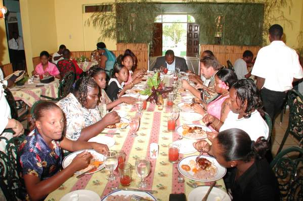 Lunch at The Astra - Mandeville Tour - Negril Chamber Of Commerce - Negril Chamber of Commerce Community Guide Training Programme Photos - Negril Travel Guide, Negril Jamaica WI - http://www.negriltravelguide.com - info@negriltravelguide.com...!