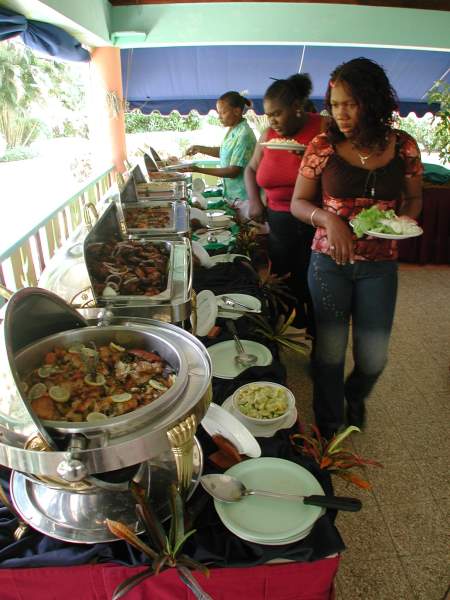 Lunch at The Negril Gardens  - Negril Chamber of Commerce Community Guide Training Programme Photos - Negril Travel Guide, Negril Jamaica WI - http://www.negriltravelguide.com - info@negriltravelguide.com...!