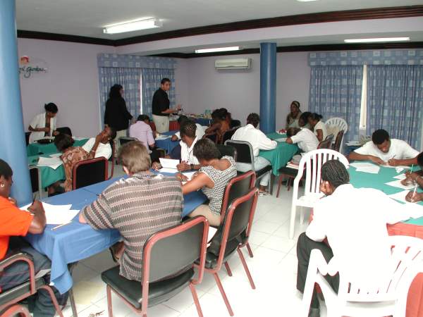 Community Guide Training Course Test  - Negril Chamber of Commerce Community Guide Training Programme Photos - Negril Travel Guide, Negril Jamaica WI - http://www.negriltravelguide.com - info@negriltravelguide.com...!