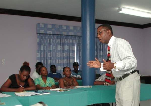 Theo Chambers of Positive Tourism.com  - Negril Chamber of Commerce Community Guide Training Programme Photos - Negril Travel Guide, Negril Jamaica WI - http://www.negriltravelguide.com - info@negriltravelguide.com...!