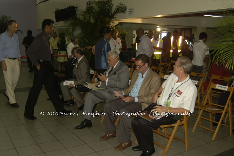 Jamaica Air Shuttle Launch @ MBJ Airports Limited, Wednesday, January 20, 2010, Sangster International Airport, Montego Bay, St. James, Jamaica W.I. - Photographs by Net2Market.com - Barry J. Hough Sr, Photographer/Photojournalist - The Negril Travel Guide - Negril's and Jamaica's Number One Concert Photography Web Site with over 40,000 Jamaican Concert photographs Published -  Negril Travel Guide, Negril Jamaica WI - http://www.negriltravelguide.com - info@negriltravelguide.com...!