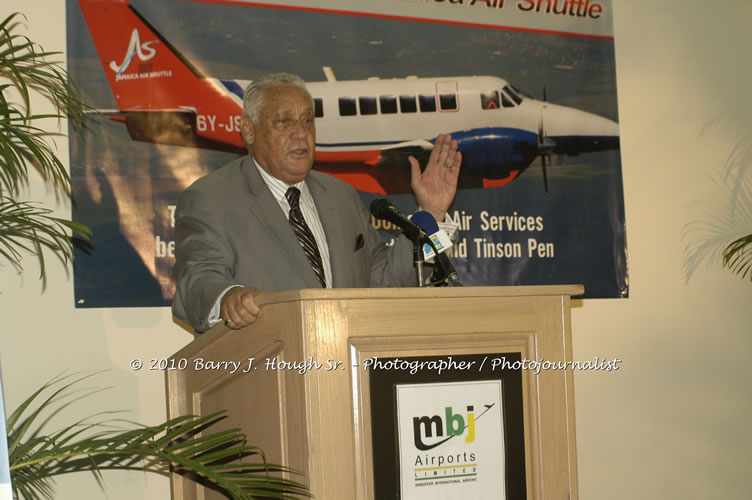 Jamaica Air Shuttle Launch @ MBJ Airports Limited, Wednesday, January 20, 2010, Sangster International Airport, Montego Bay, St. James, Jamaica W.I. - Photographs by Net2Market.com - Barry J. Hough Sr, Photographer/Photojournalist - The Negril Travel Guide - Negril's and Jamaica's Number One Concert Photography Web Site with over 40,000 Jamaican Concert photographs Published -  Negril Travel Guide, Negril Jamaica WI - http://www.negriltravelguide.com - info@negriltravelguide.com...!