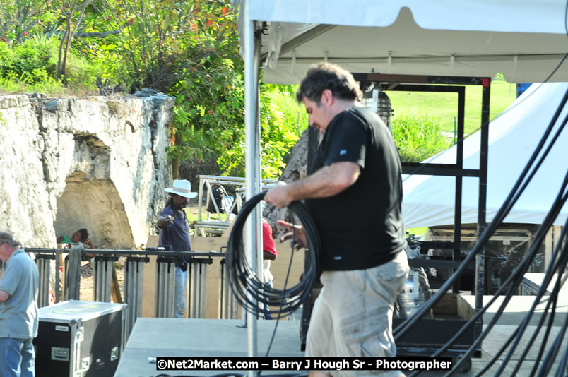 Preparations at the Venue - Jamaica Jazz and Blues Festival 2009, Thursday, January 15, 2009 - Venue at the Aqueduct on Rose Hall Resort &amp; Country Club, Montego Bay, Jamaica - Thursday, January 22 - Saturday, January 24, 2009 - Photographs by Net2Market.com - Barry J. Hough Sr, Photographer/Photojournalist - Negril Travel Guide, Negril Jamaica WI - http://www.negriltravelguide.com - info@negriltravelguide.com...!