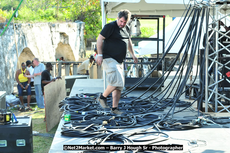 Preparations at the Venue - Jamaica Jazz and Blues Festival 2009, Thursday, January 15, 2009 - Venue at the Aqueduct on Rose Hall Resort &amp; Country Club, Montego Bay, Jamaica - Thursday, January 22 - Saturday, January 24, 2009 - Photographs by Net2Market.com - Barry J. Hough Sr, Photographer/Photojournalist - Negril Travel Guide, Negril Jamaica WI - http://www.negriltravelguide.com - info@negriltravelguide.com...!