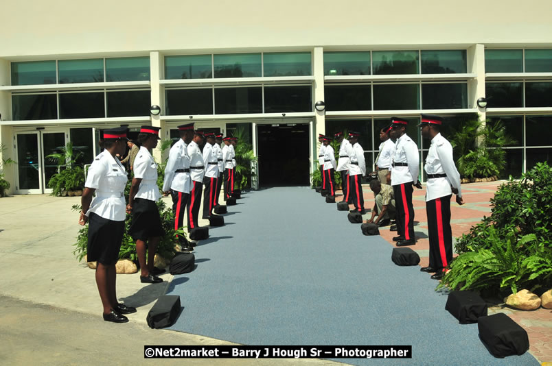 The Unveiling Of The Commemorative Plaque By The Honourable Prime Minister, Orette Bruce Golding, MP, And Their Majesties, King Juan Carlos I And Queen Sofia Of Spain - On Wednesday, February 18, 2009, Marking The Completion Of The Expansion Of Sangster International Airport, Venue at Sangster International Airport, Montego Bay, St James, Jamaica - Wednesday, February 18, 2009 - Photographs by Net2Market.com - Barry J. Hough Sr, Photographer/Photojournalist - Negril Travel Guide, Negril Jamaica WI - http://www.negriltravelguide.com - info@negriltravelguide.com...!