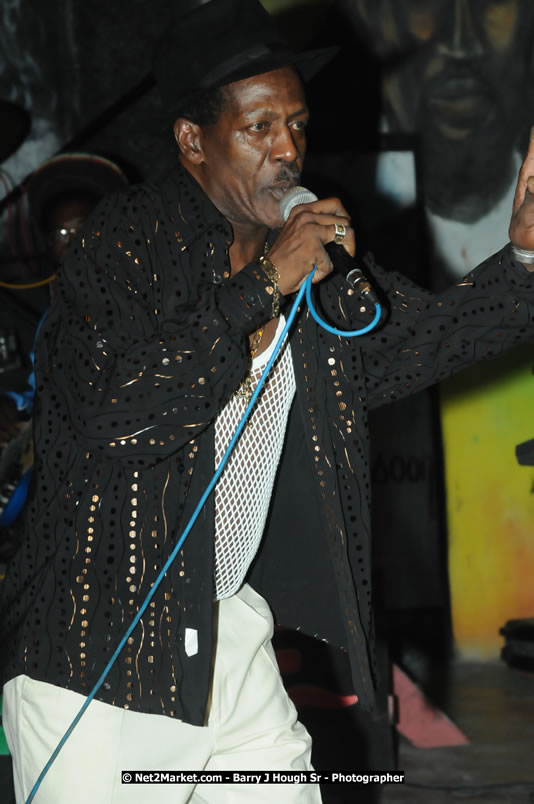 Leroy Sibbles and Gregory Isaacs at Bourbon Beach - Monday, February 11, 2008 - Bourbon Beach, Norman Manley Boulevard, Negril, Westmoreland, Jamaica W.I. - Photographs by Net2Market.com - Barry J. Hough Sr, Photographer - Negril Travel Guide, Negril Jamaica WI - http://www.negriltravelguide.com - info@negriltravelguide.com...!