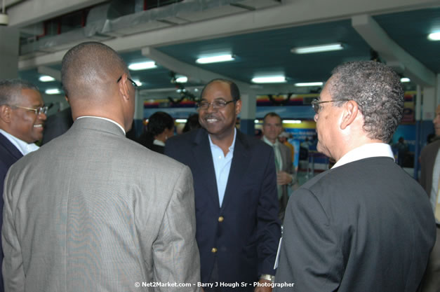 Minister of Tourism, Hon. Edmund Bartlett - Director of Tourism, Basil Smith, and Mayor of Montego Bay, Councilor Charles Sinclair Launch of Winter Tourism Season at Sangster International Airport, Saturday, December 15, 2007 - Sangster International Airport - MBJ Airports Limited, Montego Bay, Jamaica W.I. - Photographs by Net2Market.com - Barry J. Hough Sr, Photographer - Negril Travel Guide, Negril Jamaica WI - http://www.negriltravelguide.com - info@negriltravelguide.com...!