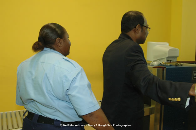 Minister of Tourism, Hon. Edmund Bartlett - Director of Tourism, Basil Smith, and Mayor of Montego Bay, Councillor Charles Sinclair Launch of Winter Tourism Season at Sangster International Airport, Saturday, December 15, 2007 - Sangster International Airport - MBJ Airports Limited, Montego Bay, Jamaica W.I. - Photographs by Net2Market.com - Barry J. Hough Sr, Photographer - Negril Travel Guide, Negril Jamaica WI - http://www.negriltravelguide.com - info@negriltravelguide.com...!