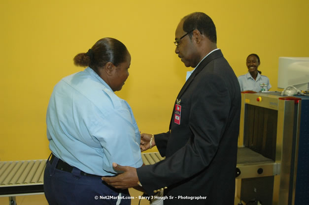 Minister of Tourism, Hon. Edmund Bartlett - Director of Tourism, Basil Smith, and Mayor of Montego Bay, Councillor Charles Sinclair Launch of Winter Tourism Season at Sangster International Airport, Saturday, December 15, 2007 - Sangster International Airport - MBJ Airports Limited, Montego Bay, Jamaica W.I. - Photographs by Net2Market.com - Barry J. Hough Sr, Photographer - Negril Travel Guide, Negril Jamaica WI - http://www.negriltravelguide.com - info@negriltravelguide.com...!