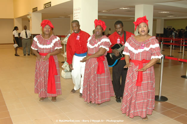 Minister of Tourism, Hon. Edmund Bartlett - Director of Tourism, Basil Smith, and Mayor of Montego Bay, Councillor Charles Sinclair Launch of Winter Tourism Season at Sangster International Airport, Saturday, December 15, 2007 - Sangster International Airport - MBJ Airports Limited, Montego Bay, Jamaica W.I. - Photographs by Net2Market.com - Barry J. Hough Sr, Photographer - Negril Travel Guide, Negril Jamaica WI - http://www.negriltravelguide.com - info@negriltravelguide.com...!