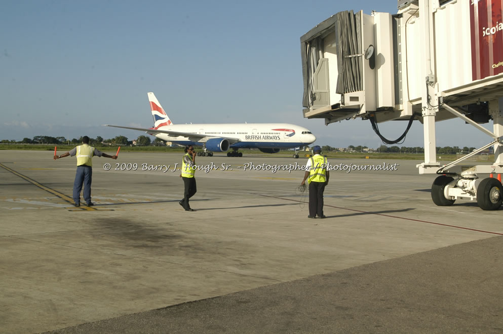  British Airways Inaugurates New Scheduled Service from London Gatwick Airport to Sangster International Airport, Montego Bay, Jamaica, Thursday, October 29, 2009 - Photographs by Barry J. Hough Sr. Photojournalist/Photograper - Photographs taken with a Nikon D70, D100, or D300 - Negril Travel Guide, Negril Jamaica WI - http://www.negriltravelguide.com - info@negriltravelguide.com...!