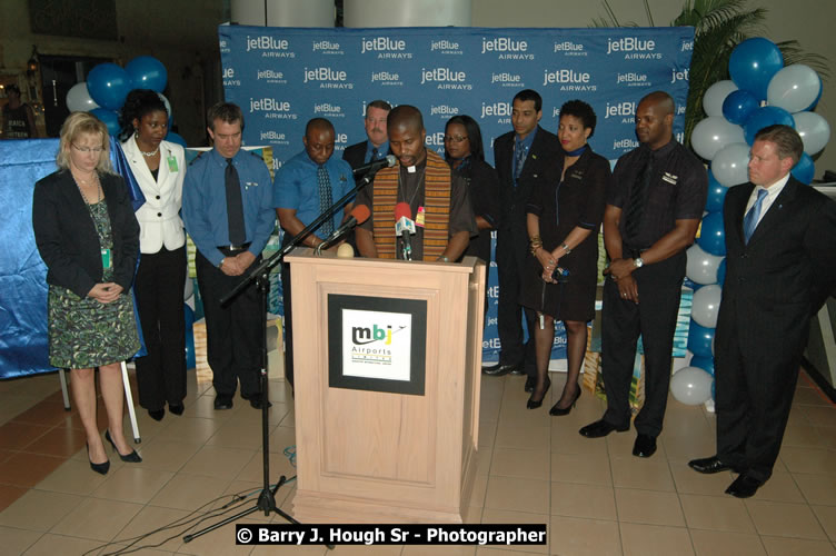 JetBue Airways' Inaugural Air Service between Sangster International Airport, Montego Bay and John F. Kennedy Airport, New York at MBJ Airports Sangster International Airport, Montego Bay, St. James, Jamaica - Thursday, May 21, 2009 - Photographs by Net2Market.com - Barry J. Hough Sr, Photographer/Photojournalist - Negril Travel Guide, Negril Jamaica WI - http://www.negriltravelguide.com - info@negriltravelguide.com...!