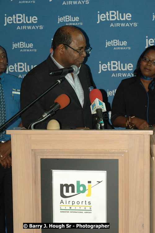 JetBue Airways' Inaugural Air Service between Sangster International Airport, Montego Bay and John F. Kennedy Airport, New York at MBJ Airports Sangster International Airport, Montego Bay, St. James, Jamaica - Thursday, May 21, 2009 - Photographs by Net2Market.com - Barry J. Hough Sr, Photographer/Photojournalist - Negril Travel Guide, Negril Jamaica WI - http://www.negriltravelguide.com - info@negriltravelguide.com...!