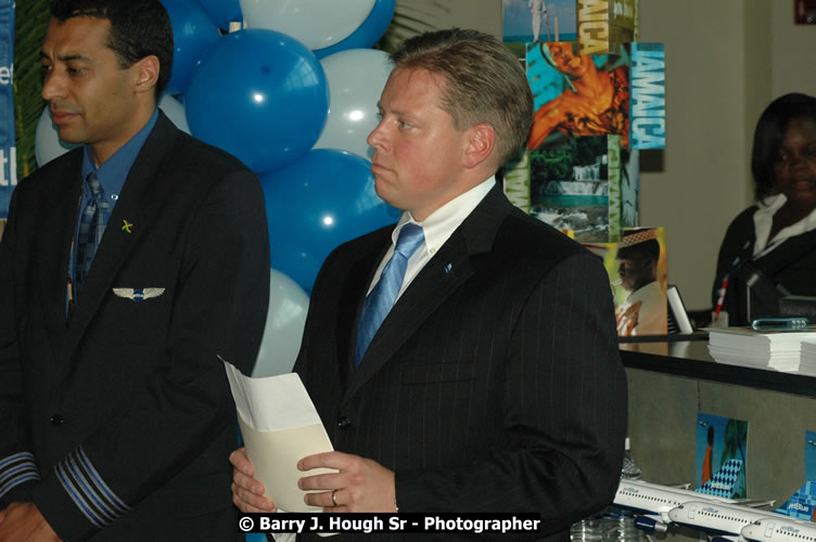 JetBue Airways' Inaugural Air Service between Sangster International Airport, Montego Bay and John F. Kennedy Airport, New York at MBJ Airports Sangster International Airport, Montego Bay, St. James, Jamaica - Thursday, May 21, 2009 - Photographs by Net2Market.com - Barry J. Hough Sr, Photographer/Photojournalist - Negril Travel Guide, Negril Jamaica WI - http://www.negriltravelguide.com - info@negriltravelguide.com...!