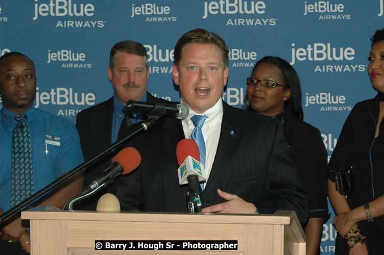 JetBue Airways' Inaugural Air Service between Sangster International Airport, Montego Bay and John F. Kennedy Airport, New York at MBJ Airports Sangster International Airport, Montego Bay, St. James, Jamaica - Thursday, May 21, 2009 - Photographs by Net2Market.com - Barry J. Hough Sr, Photographer/Photojournalist - Negril Travel Guide, Negril Jamaica WI - http://www.negriltravelguide.com - info@negriltravelguide.com...!