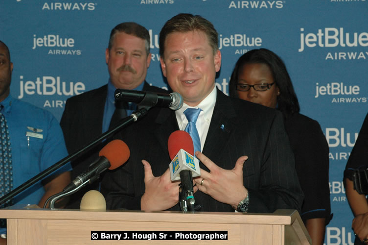 JetBue Airways' Inaugural Air Service between Sangster International Airport, Montego Bay and John F. Kennedy Airport, New York at MBJ Airports Sangster International Airport, Montego Bay, St. James, Jamaica - Thursday, May 21, 2009 - Photographs by Net2Market.com - Barry J. Hough Sr, Photographer/Photojournalist - Negril Travel Guide, Negril Jamaica WI - http://www.negriltravelguide.com - info@negriltravelguide.com...!