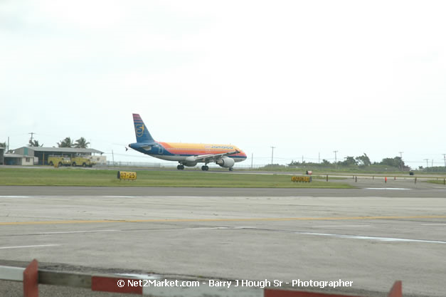 Air Jamaica Airline - Landing & Take Off - MBJ Airports Limited - Sangster International Airport - Domestic Terminal - Montego Bay, St James, Jamaica W.I. - MBJ Limited - Transforming Sangster International Airport into a world class facility - Photographs by Net2Market.com - Negril Travel Guide, Negril Jamaica WI - http://www.negriltravelguide.com - info@negriltravelguide.com...!