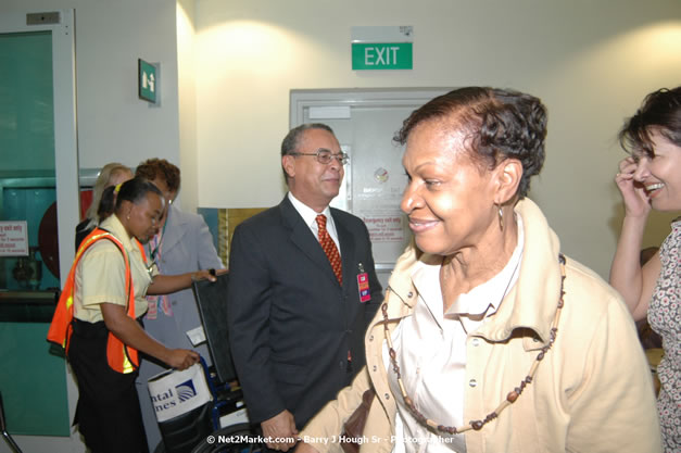 MBJ Airports Limited Welcomes WestJet Airlines - Inaugural Scheduled Service From Toronto Pearsons International Airport - Monday, December 10, 2007 - Sangster International Airport - MBJ Airports Limited, Montego Bay, Jamaica W.I. - Photographs by Net2Market.com - Barry J. Hough Sr, Photographer - Negril Travel Guide, Negril Jamaica WI - http://www.negriltravelguide.com - info@negriltravelguide.com...!