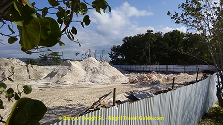 Sand Mining - At Negril Resort Construction Site on Norman Manley Boulevard in Negril