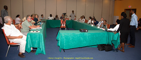 Disaster Risk Atlas for Negril at a meeting with the JHTA and NCOC on Monday, March 21, 2016 at Swept Away in Negril.