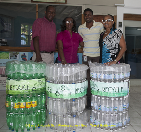 The Negril Chamber Of Commerce President, Lee Issa, donates six garbage bins to NEPA