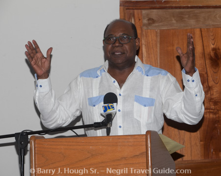 The Honourable Edmund Bartlett, CD, MP, Minister of Tourism @ Negril Chamber of Commerce Community Meeting