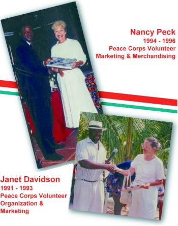 Nancy Peck 1994 - 1996; Janet Davidson - 1991 - 1993; Peace Corps Volunteers - Negril Chamber of Commerce 2003 - 20 Years of Service to the Negril Area - NegrilTravelGuide.com...!