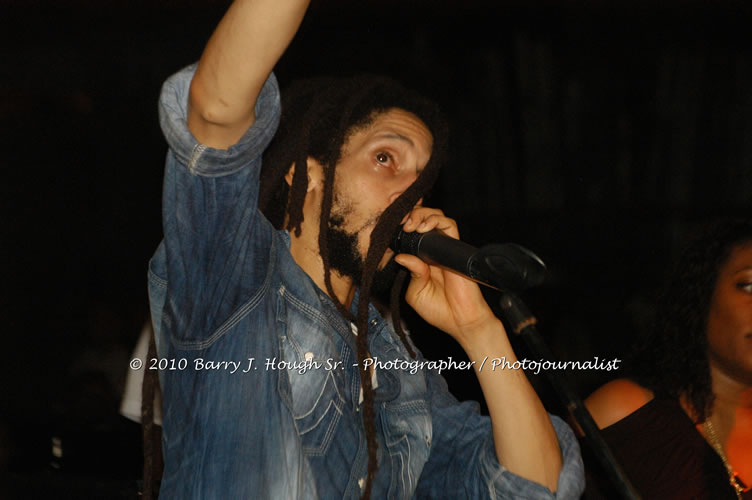 Julian Marley - Grammy Nominee & Son of the Legend Bob Marley - Live in Concert - Also featuring Ras Noble, Power Drill, Iron Head, & Robin Banks - Backing Band Roots Warrior, plus DJ Gemini @ One Love Reggae Concerts Series 09/10 @ Negril Escape Resort & Spa, February 2, 2010, One Love Drive, West End, Negril, Westmoreland, Jamaica W.I. - Photographs by Net2Market.com - Barry J. Hough Sr, Photographer/Photojournalist - The Negril Travel Guide - Negril's and Jamaica's Number One Concert Photography Web Site with over 40,000 Jamaican Concert photographs Published -  Negril Travel Guide, Negril Jamaica WI - http://www.negriltravelguide.com - info@negriltravelguide.com...!