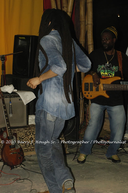 Julian Marley - Grammy Nominee & Son of the Legend Bob Marley - Live in Concert - Also featuring Ras Noble, Power Drill, Iron Head, & Robin Banks - Backing Band Roots Warrior, plus DJ Gemini @ One Love Reggae Concerts Series 09/10 @ Negril Escape Resort & Spa, February 2, 2010, One Love Drive, West End, Negril, Westmoreland, Jamaica W.I. - Photographs by Net2Market.com - Barry J. Hough Sr, Photographer/Photojournalist - The Negril Travel Guide - Negril's and Jamaica's Number One Concert Photography Web Site with over 40,000 Jamaican Concert photographs Published -  Negril Travel Guide, Negril Jamaica WI - http://www.negriltravelguide.com - info@negriltravelguide.com...!