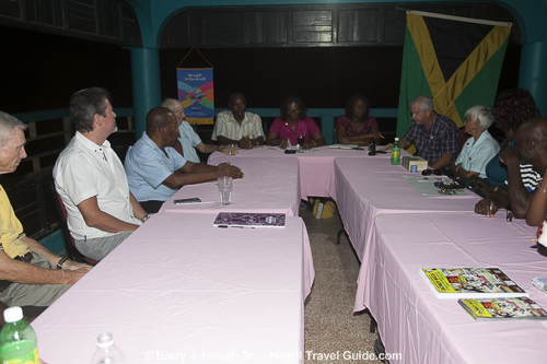 Rotary Club of Negril Meeting with Mark Connolly representative from UNICEF and Rotarian guests Dave Crooks and wife from Indiana USA