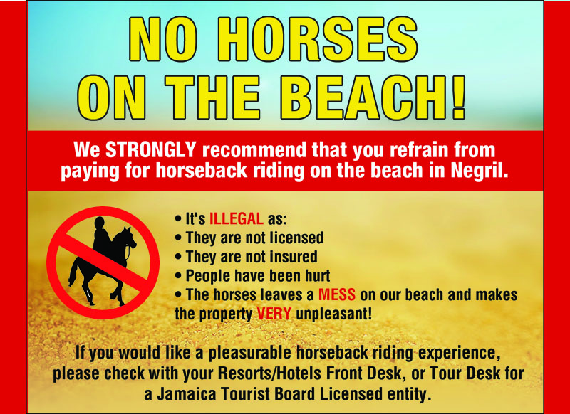 No Horses On The Beach in Negril