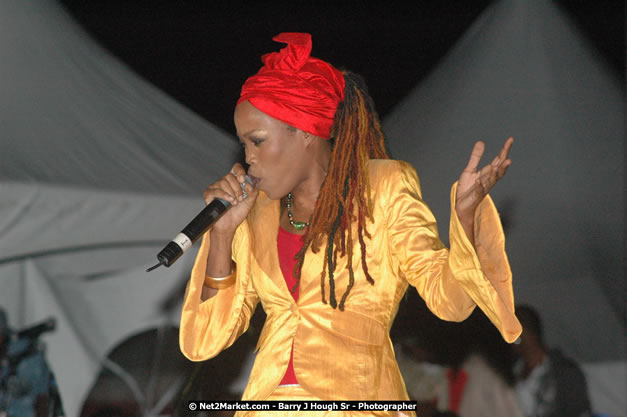 Queen Ifrica at Tru-Juice Rebel Salute 2008 - The 15th staging of Tru-Juice Rebel Salute, Saturday, January 12, 2008, Port Kaiser Sports Club, St. Elizabeth, Jamaica W.I. - Photographs by Net2Market.com - Barry J. Hough Sr, Photographer - Negril Travel Guide, Negril Jamaica WI - http://www.negriltravelguide.com - info@negriltravelguide.com...!