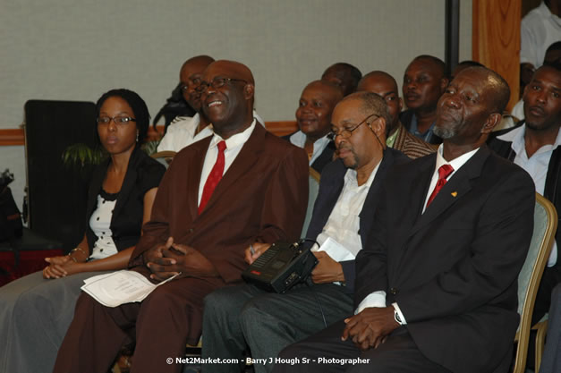 Red Cap Porters Awards - Minister of Tourism, Hon. Edmund Bartlett - Director of Tourism, Basil Smith - Friday, December 14, 2007 - Holiday Inn Sunspree, Montego Bay, Jamaica W.I. - Photographs by Net2Market.com - Barry J. Hough Sr, Photographer - Negril Travel Guide, Negril Jamaica WI - http://www.negriltravelguide.com - info@negriltravelguide.com...!