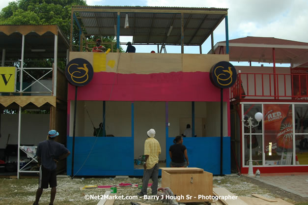 Venue Under Construction - Wednesday, July 18, 2007 - Red Stripe Reggae Sumfest at Catherine Hall, Montego Bay, St Jamaica, Jamaica W.I. - Negril Travel Guide.com, Negril Jamaica WI - http://www.negriltravelguide.com - info@negriltravelguide.com...!