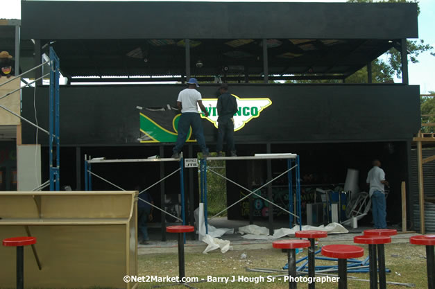 Venue Under Construction - Wednesday, July 18, 2007 - Red Stripe Reggae Sumfest at Catherine Hall, Montego Bay, St Jamaica, Jamaica W.I. - Negril Travel Guide.com, Negril Jamaica WI - http://www.negriltravelguide.com - info@negriltravelguide.com...!