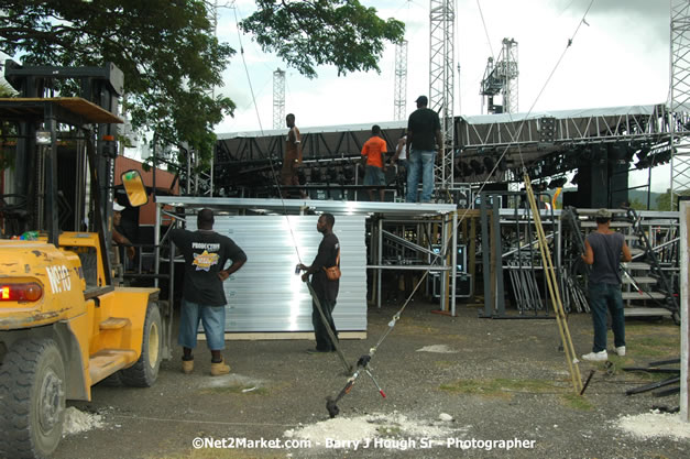 Venue Under Construction - Wednesday, July 18, 2007 - Red Stripe Reggae Sumfest at Catherine Hall, Montego Bay, St Jamaica, Jamaica W.I. - Negril Travel Guide.com, Negril Jamaica WI - http://www.negriltravelguide.com - info@negriltravelguide.com...!