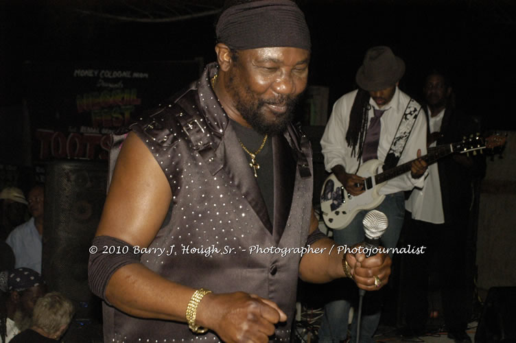 Toots and the Maytals - Grammy Award Winner @ Negril Fest - Presented by Money Cologne Promotions - Special Guest Star Jamaica Michael Jackson, Stama, Adeebe - Backed by Hurricane Band, MC Rev. BB on January 6, 2010 @ Roots Bamboo, Norman Manley Boulevard, Negril, Westmoreland, Jamaica W.I. - Photographs by Net2Market.com - Barry J. Hough Sr, Photographer/Photojournalist - The Negril Travel Guide - Negril's and Jamaica's Number One Concert Photography Web Site with over 40,000 Jamaican Concert photographs Published -  Negril Travel Guide, Negril Jamaica WI - http://www.negriltravelguide.com - info@negriltravelguide.com...!