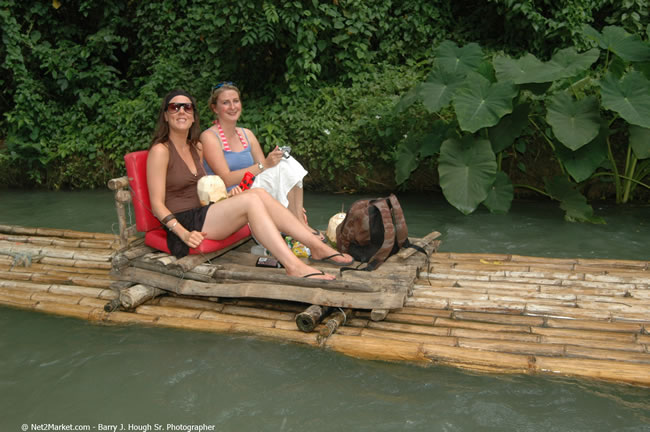 Rafting on the Martha Brae - Virgin Atlantic Inaugural Flight To Montego Bay, Jamaica Photos - Sir Richard Bronson, President & Family, and 450 Passengers - Rafting on the Martha Brae - Tuesday, July 4, 2006 - Negril Travel Guide, Negril Jamaica WI - http://www.negriltravelguide.com - info@negriltravelguide.com...!