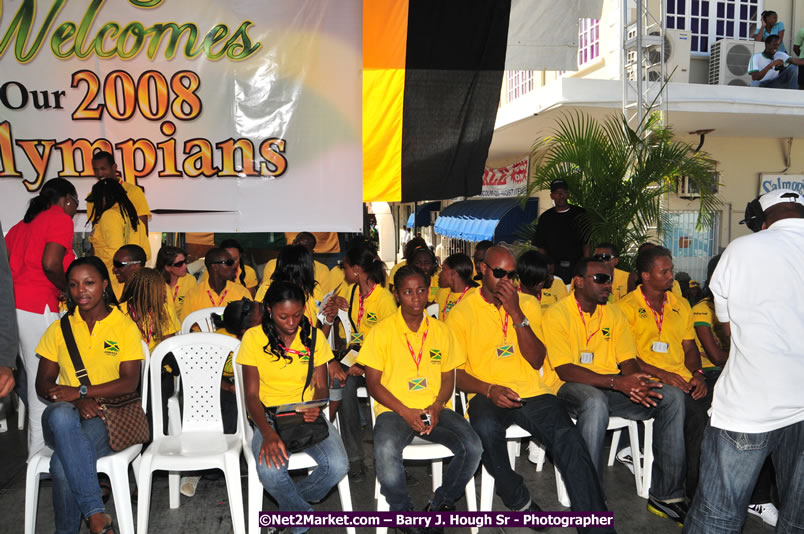 The City of Montego Bay Welcomes Our 2008 Olympians - Western Motorcade - Civic Ceremony - A Salute To Our Beijing Heros - Sam Sharpe Square, Montego Bay, Jamaica - Tuesday, October 7, 2008 - Photographs by Net2Market.com - Barry J. Hough Sr. Photojournalist/Photograper - Photographs taken with a Nikon D300 - Negril Travel Guide, Negril Jamaica WI - http://www.negriltravelguide.com - info@negriltravelguide.com...!