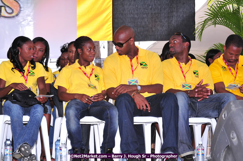 The City of Montego Bay Welcomes Our 2008 Olympians - Western Motorcade - Civic Ceremony - A Salute To Our Beijing Heros - Sam Sharpe Square, Montego Bay, Jamaica - Tuesday, October 7, 2008 - Photographs by Net2Market.com - Barry J. Hough Sr. Photojournalist/Photograper - Photographs taken with a Nikon D300 - Negril Travel Guide, Negril Jamaica WI - http://www.negriltravelguide.com - info@negriltravelguide.com...!