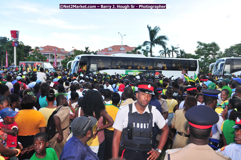 The City of Montego Bay Welcomes Our 2008 Olympians - Western Motorcade - Civic Ceremony - A Salute To Our Beijing Heros - Sam Sharpe Square, Montego Bay, Jamaica - Tuesday, October 7, 2008 - Photographs by Net2Market.com - Barry J. Hough Sr. Photojournalist/Photograper - Photographs taken with a Nikon D300 - Negril Travel Guide, Negril Jamaica WI - http://www.negriltravelguide.com - info@negriltravelguide.com...!