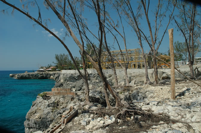 W orld Famous - Rick's Cafe - Negril's West End Cliffs - Rebuilding After Ivan  - Negril Travel Guide, Negril Jamaica WI - http://www.negriltravelguide.com - info@negriltravelguide.com...!