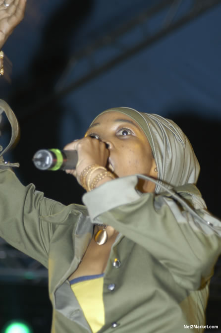 Queen Ifrica @  Rebel Salute - Saturday, January 15 2005 - Venue:Port Kaiser Sports Club, St. Elizabeth - Negril Travel Guide, Negril Jamaica WI - http://www.negriltravelguide.com - info@negriltravelguide.com...!
