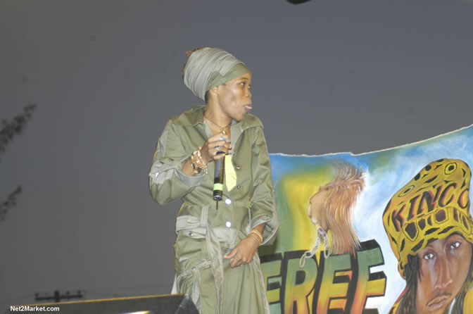 Queen Ifrica @  Rebel Salute - Saturday, January 15 2005 - Venue:Port Kaiser Sports Club, St. Elizabeth - Negril Travel Guide, Negril Jamaica WI - http://www.negriltravelguide.com - info@negriltravelguide.com...!