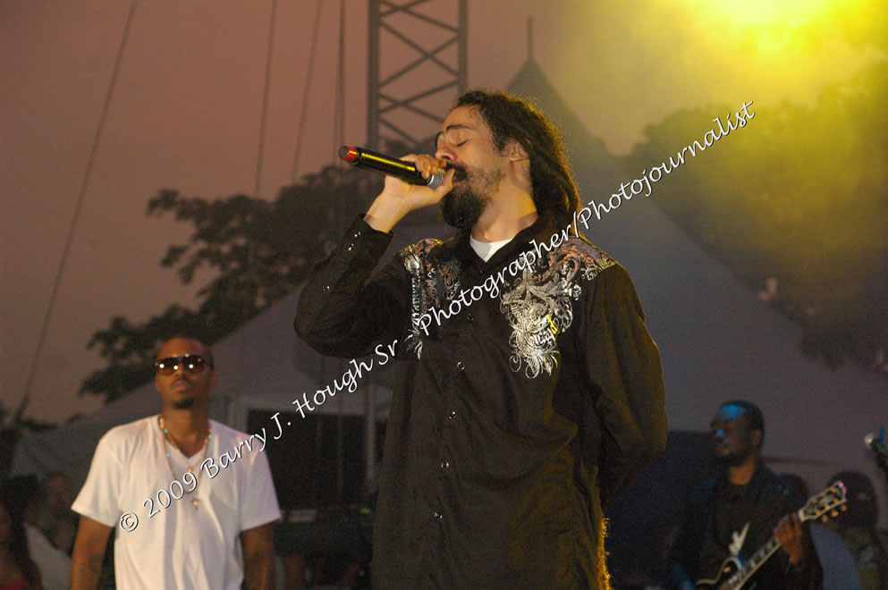 Damian 'Jr. Gong' Marley & NAS @ Reggae Sumfest 2009 - International Night 2 - Reggae Sumfest 2009,Catherine Hall, Montego Bay, St. James, Jamaica W.I. - Saturaday, July 25, 2009 - Reggae Sumfest 2009, July 19 - 25, 2009 - Photographs by Net2Market.com - Barry J. Hough Sr. Photojournalist/Photograper - Photographs taken with a Nikon D70, D100, or D300 - Negril Travel Guide, Negril Jamaica WI - http://www.negriltravelguide.com - info@negriltravelguide.com...!