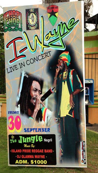 I-Wayne Live in Concert, Friday, September 30, 2011, Music by Island Pride Reggae Band, DJ Glamma Wayne at The Jungle